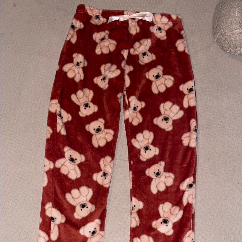 Cozy Red Bear Print Pajama Pants
